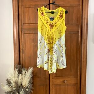 Gem Detailed Flowy Bathing Suit Coverup / Sundress